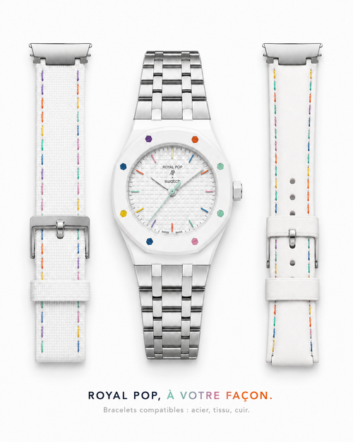 Huit Blanc - bracelets compatibles
